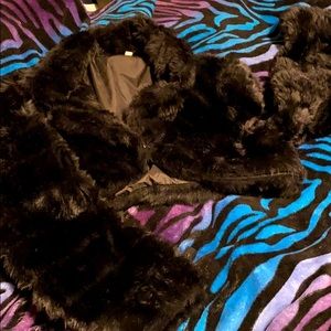 Cropped faux fur jacket or cover up